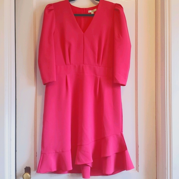 NWT Jade puff sleeve, ruffle hem dress - Picture 2 of 11